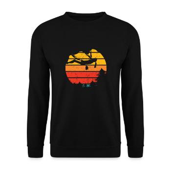 Canyoning Rock Climbing - Unisex Sweatshirt - black - Front - Alina (178cm) & Michal (187cm)