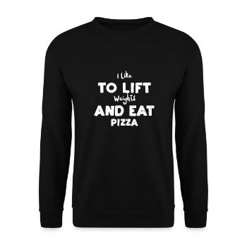 J’aime soulever des poids et manger p... - Sweat-shirt Unisexe - noir - Devant - Alina (178cm) & Michal (187cm)