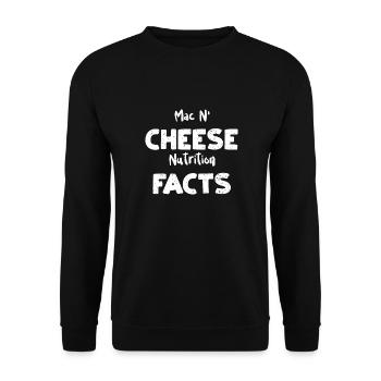 Mac N' Cheese Nutrition Facts - Unisex Sweatshirt - black - Front - Alina (178cm) & Michal (187cm)