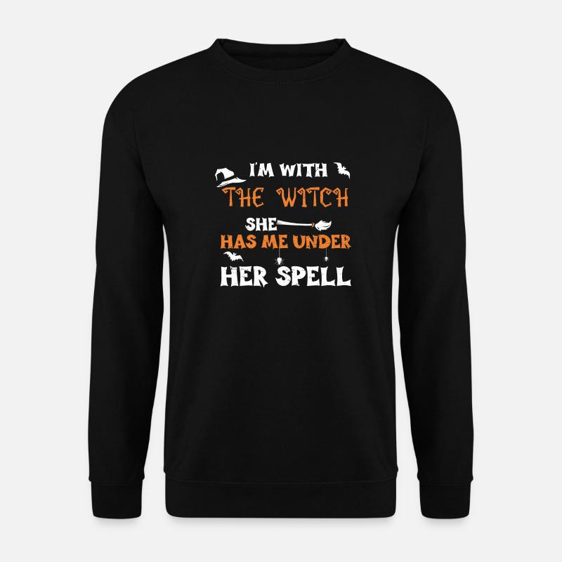 I'm With The Witch She Has Me Un... - Unisex Pullover - Schwarz