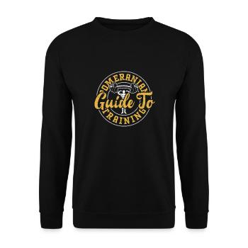 Pomeranian Guide To Training - Gym - Unisex Pullover - Schwarz - Vorne - Alina (178cm) & Michal (187cm)