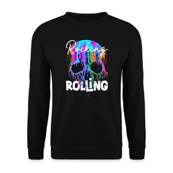 rock 'n' roll - Sweat-shirt Unisexe - noir - Devant - Alina (178cm) & Michal (187cm)