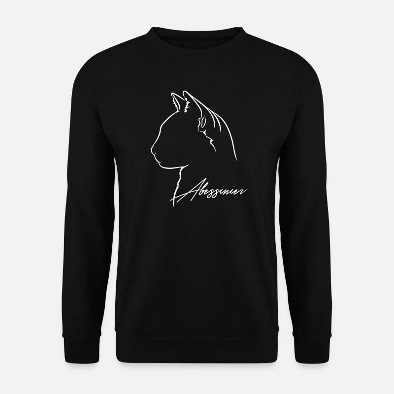 Abessinier Profil Katzen Katze Wilsigns - Unisex Pullover - Schwarz