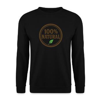 100% NATURAL - Unisex Sweatshirt - black - Front - Alina (178cm) & Michal (187cm)