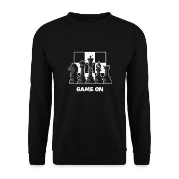 Game On - Chess - Unisex Sweatshirt - black - Front - Alina (178cm) & Michal (187cm)
