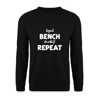 Squat Bench Deadlift Repeat - Unisex Sweatshirt - black - Front - Alina (178cm) & Michal (187cm)