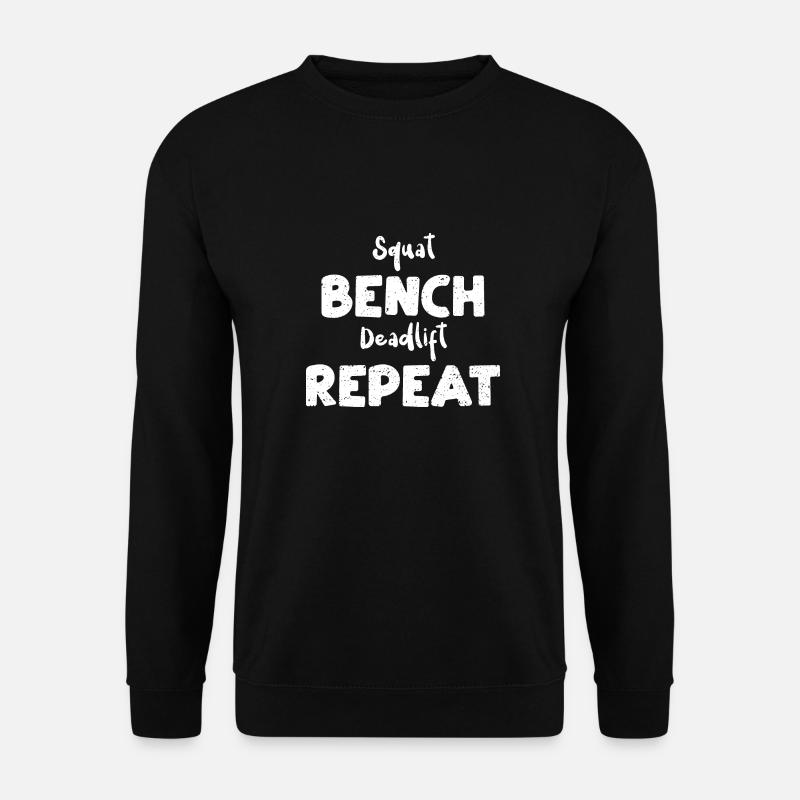 Squat Bench Deadlift Repeat - Unisex Pullover - Schwarz