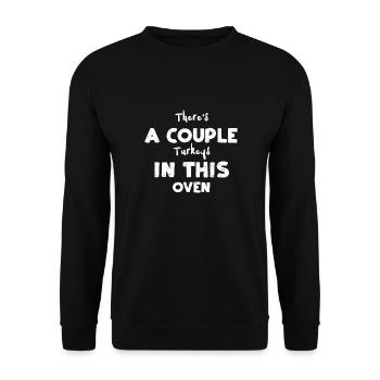 Il y a quelques dindes dans ce... - Sweat-shirt Unisexe - noir - Devant - Alina (178cm) & Michal (187cm)