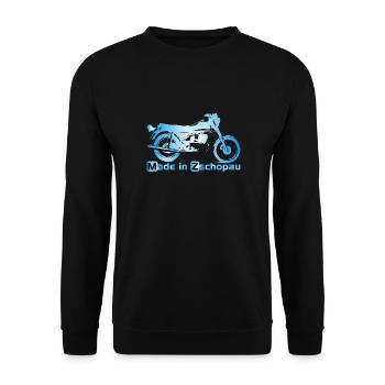 MZ ETZ250 Made in Zschopa - Unisex Pullover - Schwarz - Vorne - Alina (178cm) & Michal (187cm)