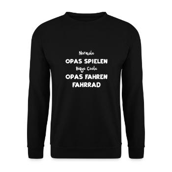 Normale Opas Spielen Bingo Coole... - Unisex Pullover - Schwarz - Vorne - Alina (178cm) & Michal (187cm)