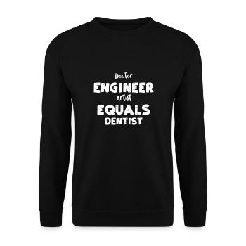 Doctor Engineer Artist Equals De... - Unisex Pullover - Schwarz - Vorne - Alina (178cm) & Michal (187cm)