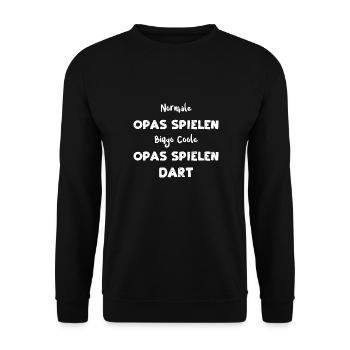 Normale Opas Spielen Bingo Coole... - Unisex Pullover - Schwarz - Vorne - Alina (178cm) & Michal (187cm)