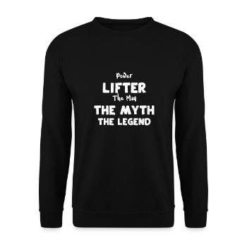 Power Lifter The Man The Myth Th... - Unisex Sweatshirt - black - Front - Alina (178cm) & Michal (187cm)