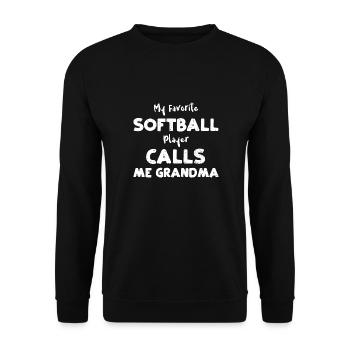 Mon appel de joueur de softball préféré... - Sweat-shirt Unisexe - noir - Devant - Alina (178cm) & Michal (187cm)