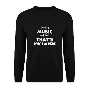 Country Music And Beer That's Wh... - Unisex Sweatshirt - black - Front - Alina (178cm) & Michal (187cm)