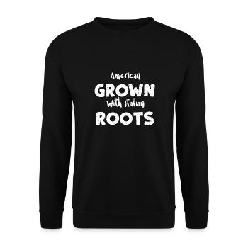 Cultivé aux États-Unis avec des racines italiennes - Sweat-shirt Unisexe - noir - Devant - Alina (178cm) & Michal (187cm)