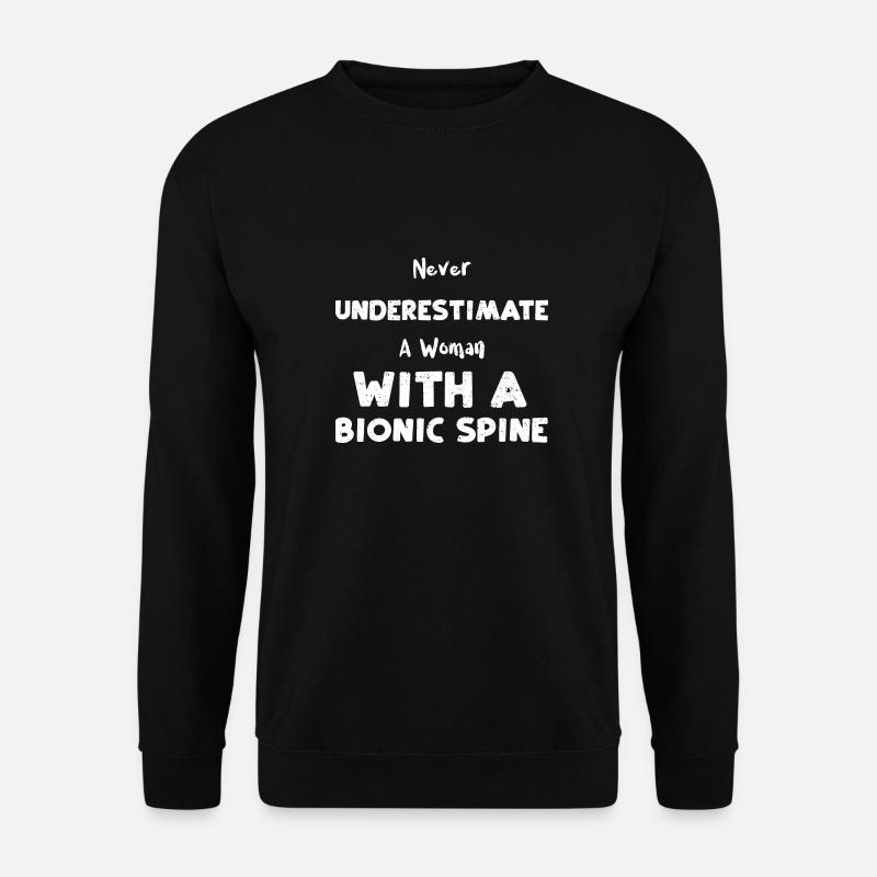 Never Underestimate A Woman With... - Unisex Pullover - Schwarz