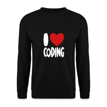 I Love Coding - Programmeur T-shirt - Sweat-shirt Unisexe - noir - Devant - Alina (178cm) & Michal (187cm)