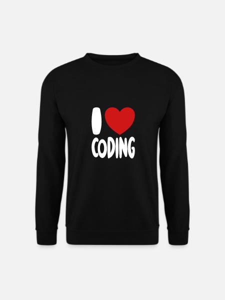I Love Coding - Programmierer T-Shirt - Unisex Pullover - Schwarz