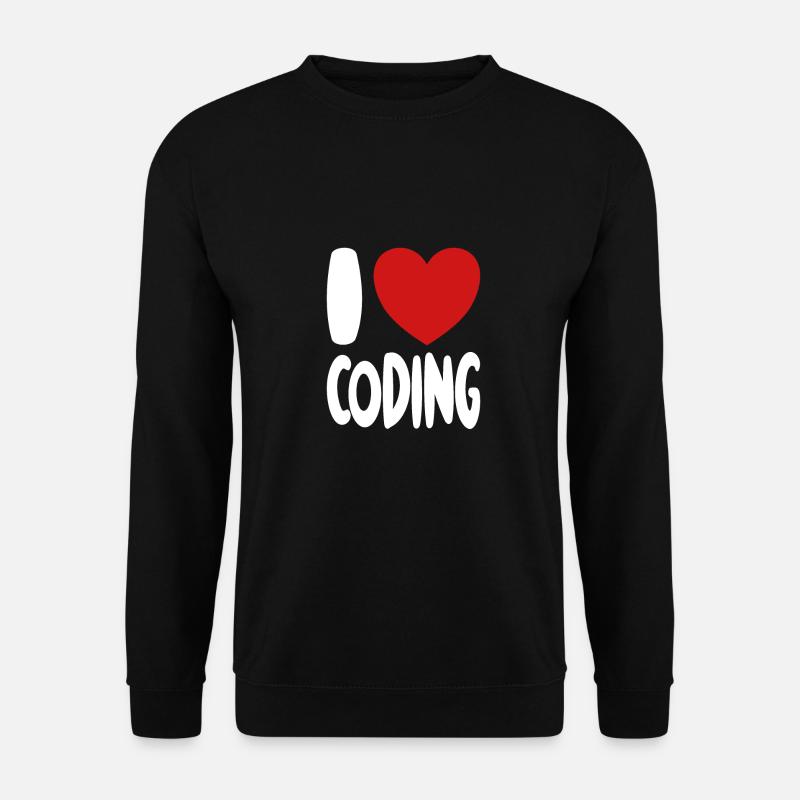I Love Coding - Programmer T-Shirt - Unisex Sweatshirt - black