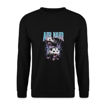 Aur naur Funny Meme Shirt - Unisex Sweatshirt - black - Front - Alina (178cm) & Michal (187cm)
