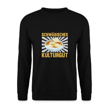 SCHWÄBISCHES KULTURGUT - Unisex Pullover - Schwarz - Vorne - Alina (178cm) & Michal (187cm)