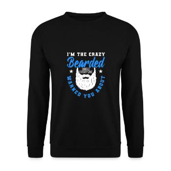 Crazy Bearded Uncle Funny Gift - Unisex Sweatshirt - black - Front - Alina (178cm) & Michal (187cm)