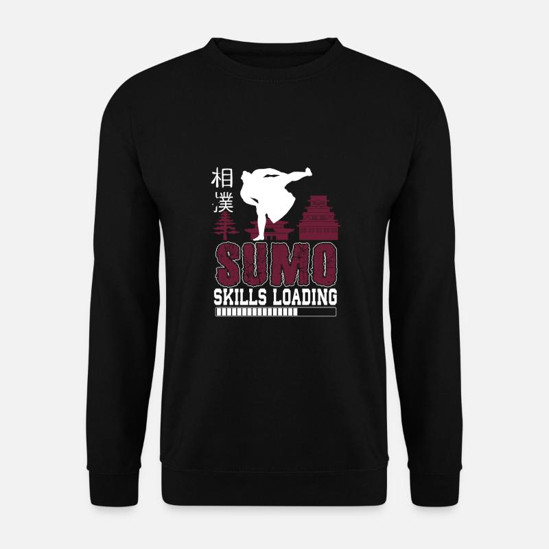 Sumo Skills Loading Japanes Wrestler Gift - Unisex Pullover - Schwarz