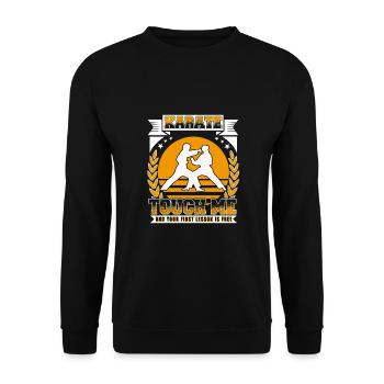 Cadeau de sport - Leçon sans karaté - Sweat-shirt Unisexe - noir - Devant - Alina (178cm) & Michal (187cm)