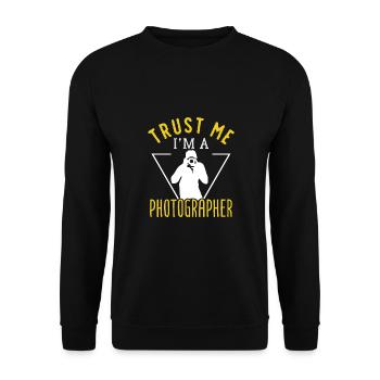 Photography Photographer Fan Lover Gift - Unisex Pullover - Schwarz - Vorne - Alina (178cm) & Michal (187cm)