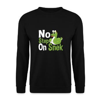No Step On Snek - Snake - Unisex Sweatshirt - black - Front - Alina (178cm) & Michal (187cm)