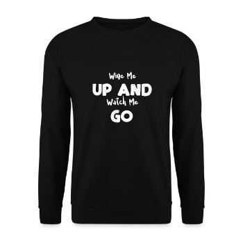 Wine Me Up And Watch Me Go - Wine - Unisex Sweatshirt - black - Front - Alina (178cm) & Michal (187cm)