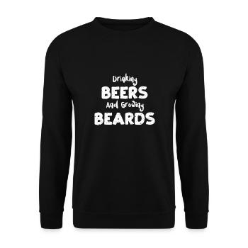 Boire des bières et faire pousser des barbes - Sweat-shirt Unisexe - noir - Devant - Alina (178cm) & Michal (187cm)