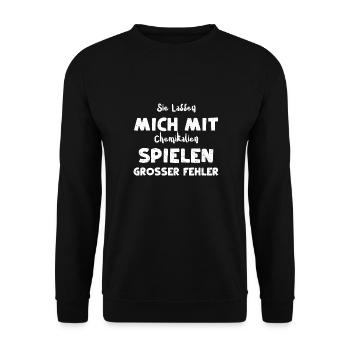 Sie Lassen Mich Mit Chemikalien... - Unisex Pullover - Schwarz - Vorne - Alina (178cm) & Michal (187cm)