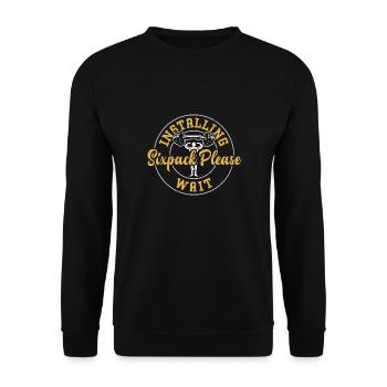 Installing Sixpack Please Wait - Unisex Pullover - Schwarz - Vorne - Alina (178cm) & Michal (187cm)