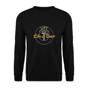Lift Like A Beast - Gym - Unisex Sweatshirt - black - Front - Alina (178cm) & Michal (187cm)