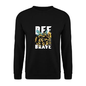 Bee Brave Be Brave - Unisex Sweatshirt - black - Front - Alina (178cm) & Michal (187cm)