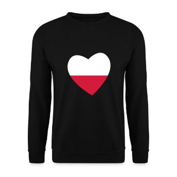 Heart Poland - Unisex Sweatshirt - black - Front - Alina (178cm) & Michal (187cm)