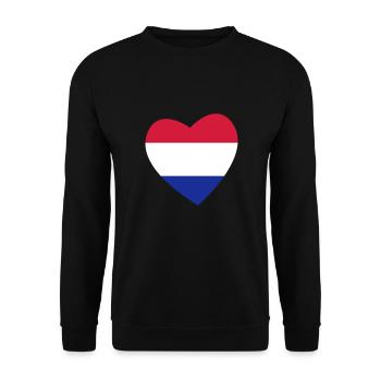 Coeur Pays-Bas - Sweat-shirt Unisexe - noir - Devant - Alina (178cm) & Michal (187cm)