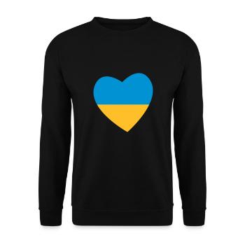 Heart Ukraine - Unisex Sweatshirt - black - Front - Alina (178cm) & Michal (187cm)