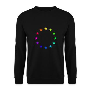 étoiles colorées du drapeau de l'europe - Sweat-shirt Unisexe - noir - Devant - Alina (178cm) & Michal (187cm)