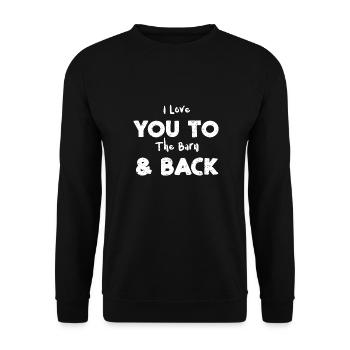 Je t’aime à la grange et retour - Sweat-shirt Unisexe - noir - Devant - Alina (178cm) & Michal (187cm)