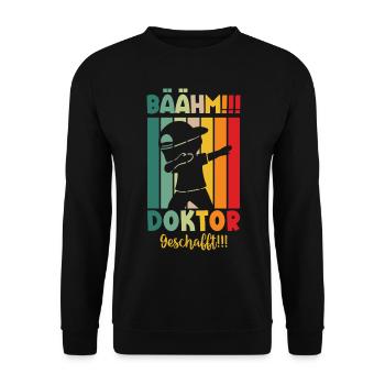 Doktor Geschafft 2024 - Unisex Pullover - Schwarz - Vorne - Alina (178cm) & Michal (187cm)