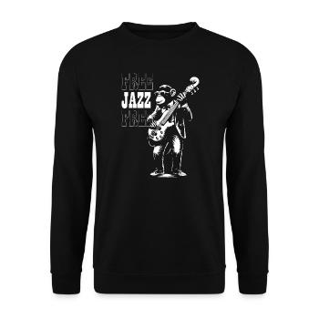 Freier Jazz - Unisex Pullover - Schwarz - Vorne - Alina (178cm) & Michal (187cm)