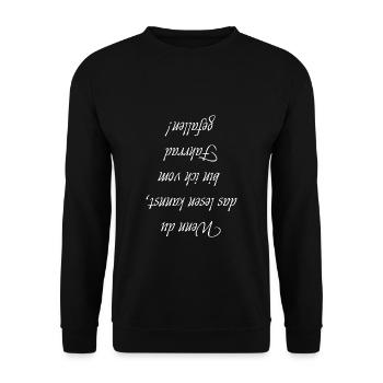 Fahrrad Radler Rad gefallen Shirt Geschenk - Unisex Pullover - Schwarz - Vorne - Alina (178cm) & Michal (187cm)