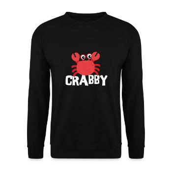Crabby - Krabbe - Unisex Pullover - Schwarz - Vorne - Alina (178cm) & Michal (187cm)