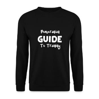 Pomeranian Guide To Training - Unisex Sweatshirt - black - Front - Alina (178cm) & Michal (187cm)