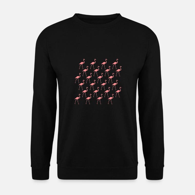 Flamingo rosa Muster - Unisex Pullover - Schwarz