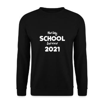 Survivante de l’école d’infirmières 2021 - Sweat-shirt Unisexe - noir - Devant - Alina (178cm) & Michal (187cm)