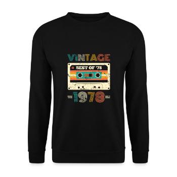 Cassette Best Of 1978 Vintage Vintage Birthday - Unisex Sweatshirt - black - Front - Alina (178cm) & Michal (187cm)